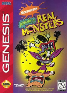 Nickelodeon Aaahh!!! Real Monsters Sega Genesis