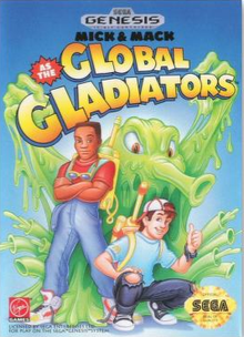 Mick & Mack Global Gladiators Sega Genesis