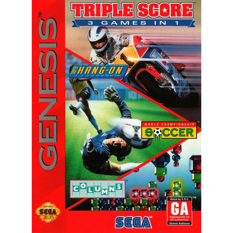 Triple Score 3 Games in 1 Sega Genesis