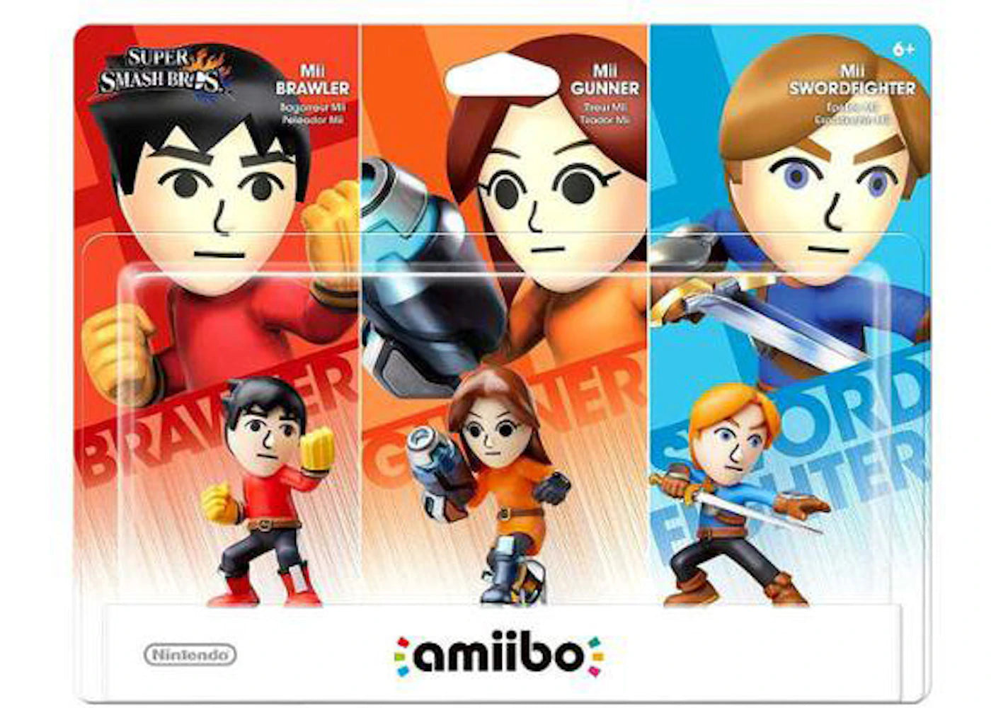 Mii Brawler, Gunner, Swordfighter Amiibo