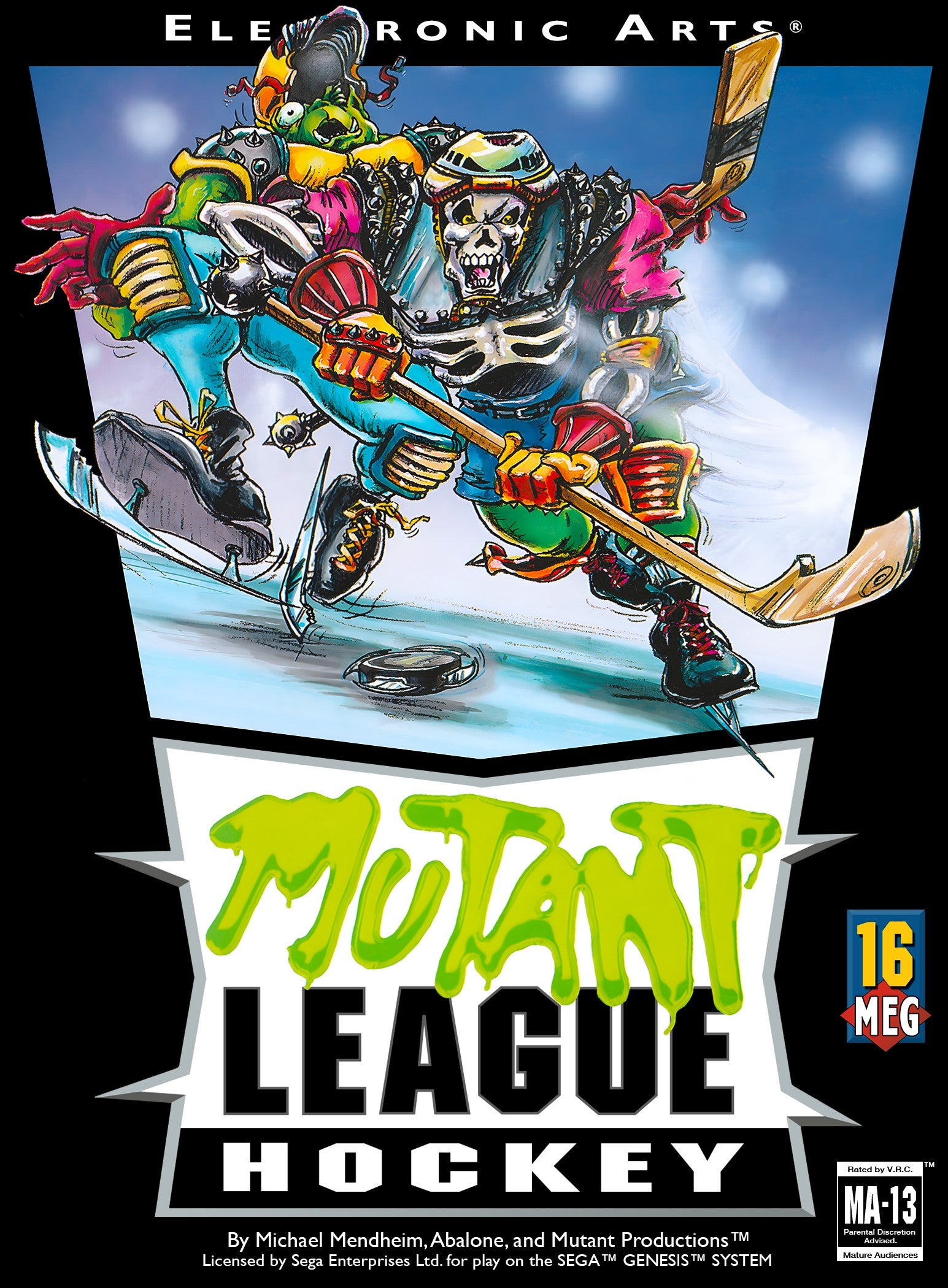 Mutant League Hockey Sega Genesis