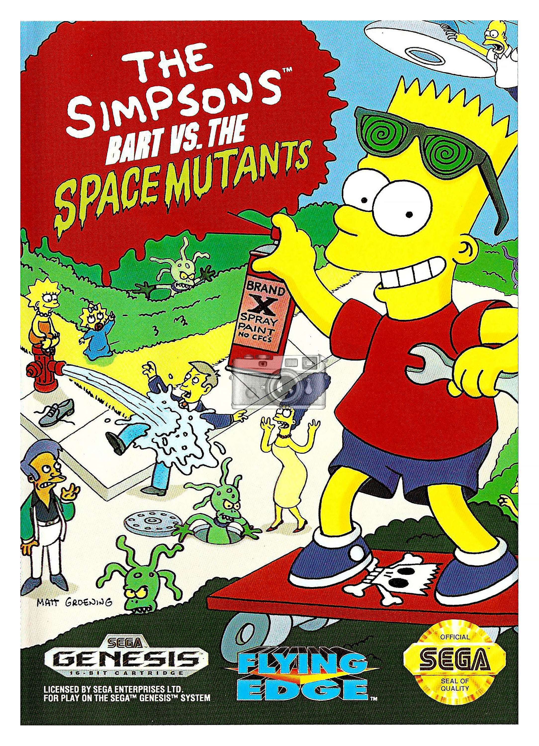 Simpsons: Bart VS. The Space Mutants Sega Genesis