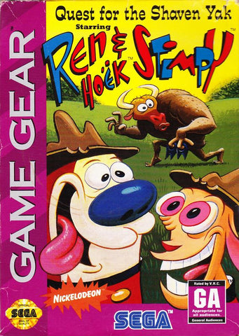 Quest for the Shaven Yak starring Ren Hoek & Stimpy Sega Game Gear