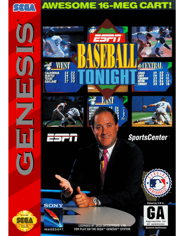 ESPN Baseball Tonight Sega Genesis