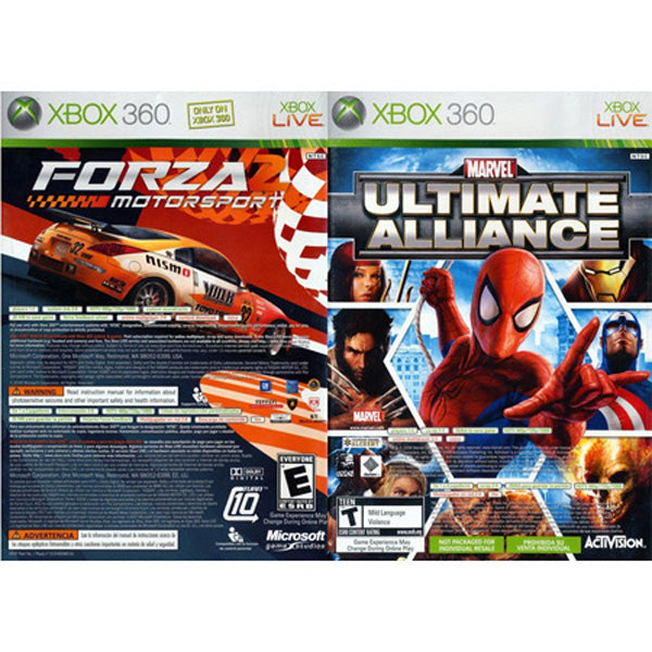 Marvel Ultimate Alliance / Forza Motorsport 2 Combo Pack XBOX 360