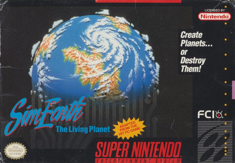 SimEarth: The Living Planet Super Nintendo